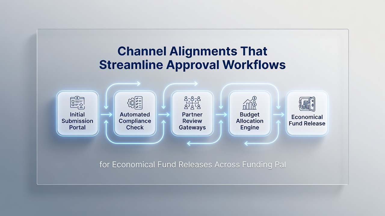 Flowchart depicting synchronized approval steps across multiple funding channels