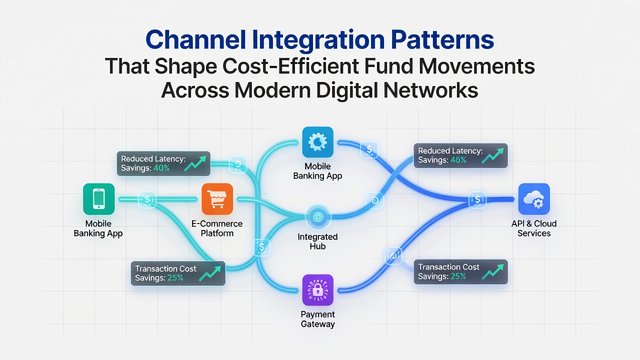 Flowchart illustrating verification steps and cost metrics across integrated payment channels